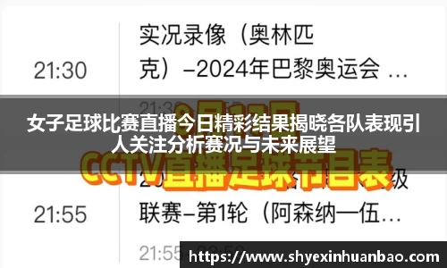 女子足球比赛直播今日精彩结果揭晓各队表现引人关注分析赛况与未来展望