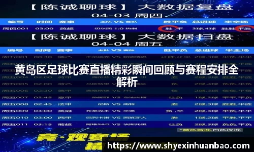 黄岛区足球比赛直播精彩瞬间回顾与赛程安排全解析