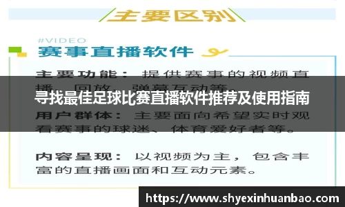 寻找最佳足球比赛直播软件推荐及使用指南