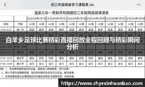 白羊乡足球比赛精彩直播回放全程回顾与精彩瞬间分析