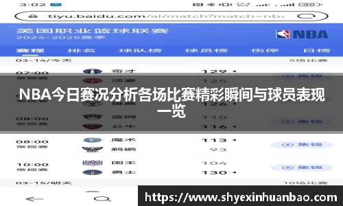 NBA今日赛况分析各场比赛精彩瞬间与球员表现一览