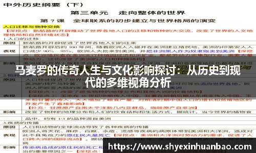 马麦罗的传奇人生与文化影响探讨：从历史到现代的多维视角分析