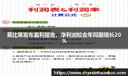 莫比莱发布盈利报告，净利润较去年同期增长20%